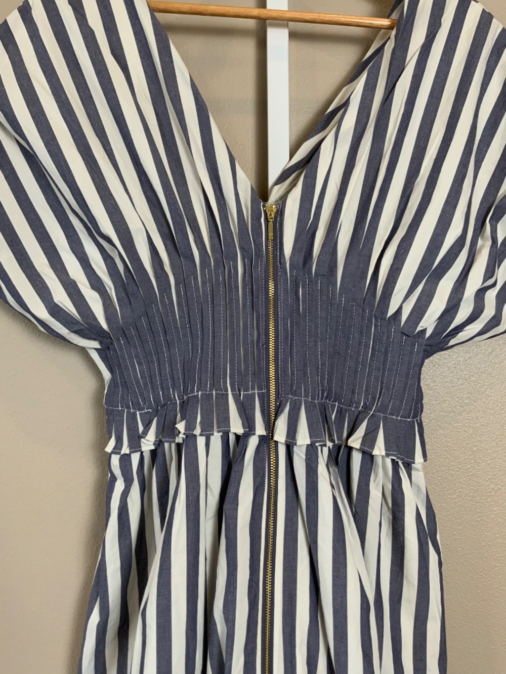 Anthropologie V-Neck Zip-Front Midi Dress - Picture 8 of 16